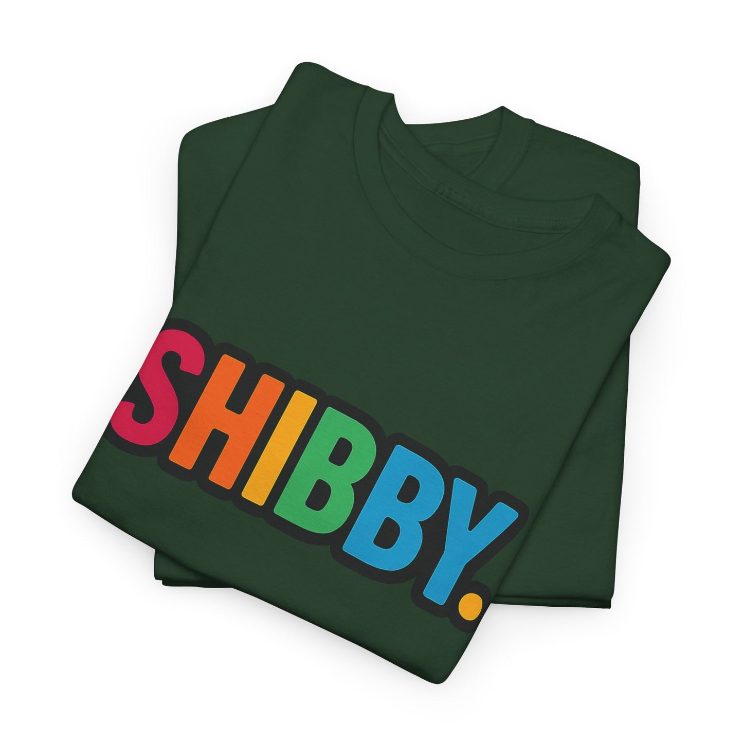 Shibby Rainbow Logo Tee — Retro Colorful Graphic T‑Shirt
