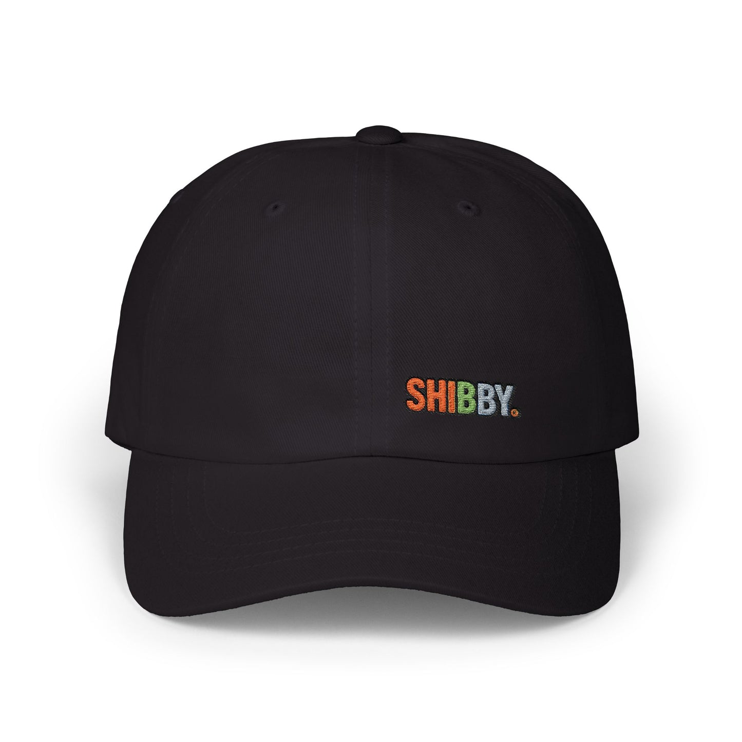 Classic Dad Cap — Embroidered "SHIBBY" Color-Block Logo Hat