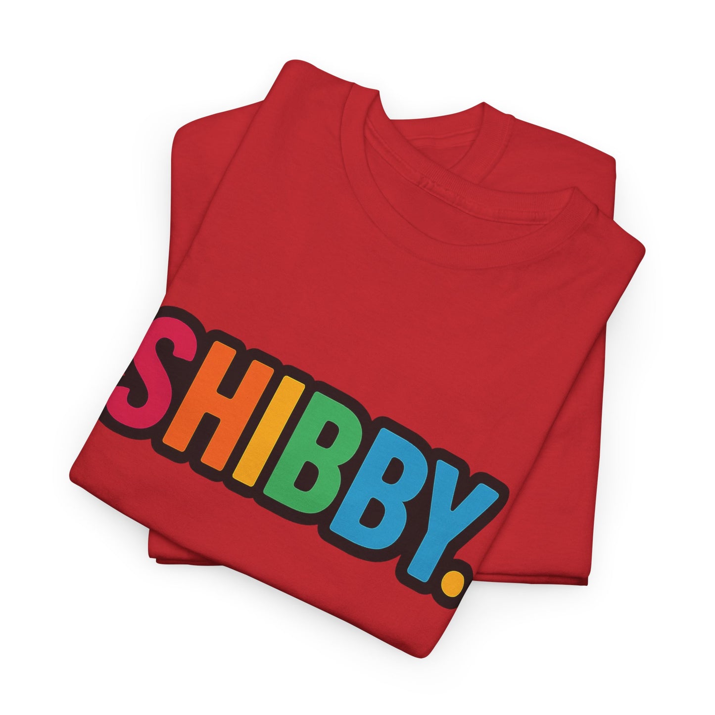 Shibby Rainbow Logo Tee — Retro Colorful Graphic T‑Shirt