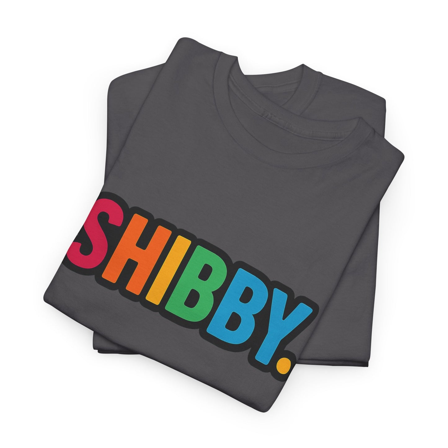 Shibby Rainbow Logo Tee — Retro Colorful Graphic T‑Shirt