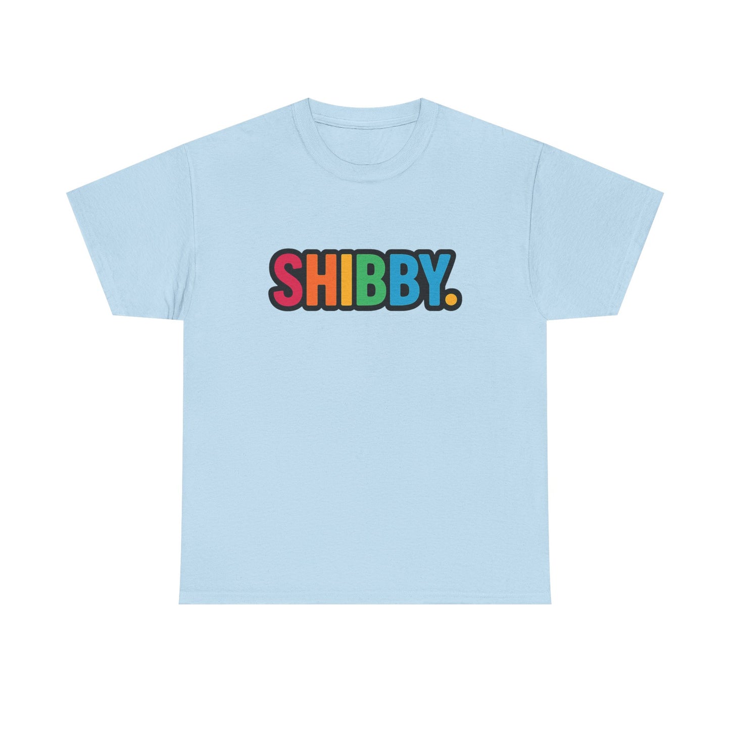 Shibby Rainbow Logo Tee — Retro Colorful Graphic T‑Shirt