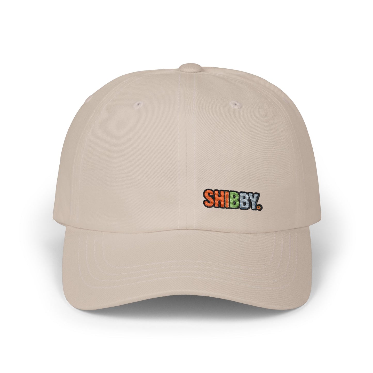 Classic Dad Cap — Embroidered "SHIBBY" Color-Block Logo Hat