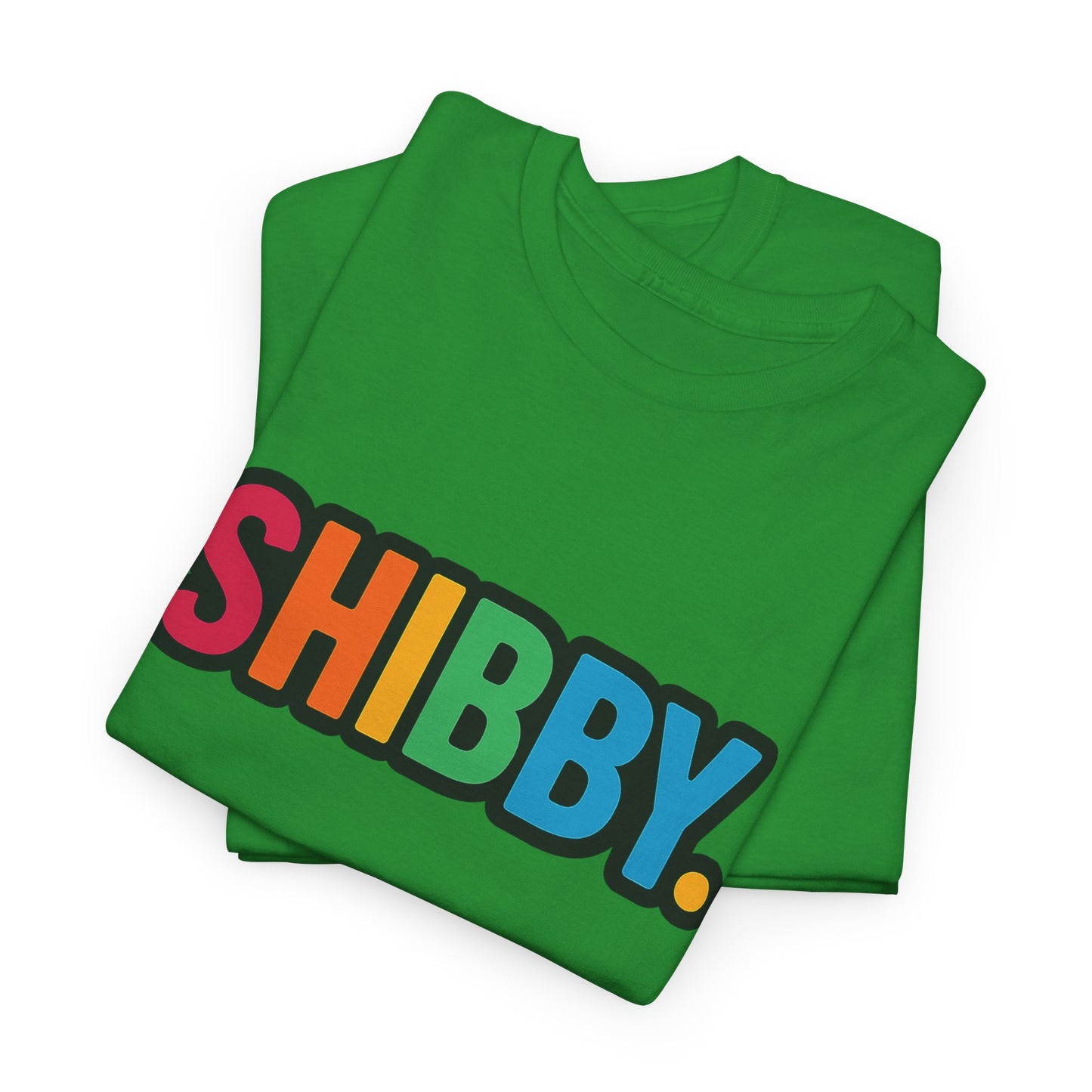 Shibby Rainbow Logo Tee — Retro Colorful Graphic T‑Shirt