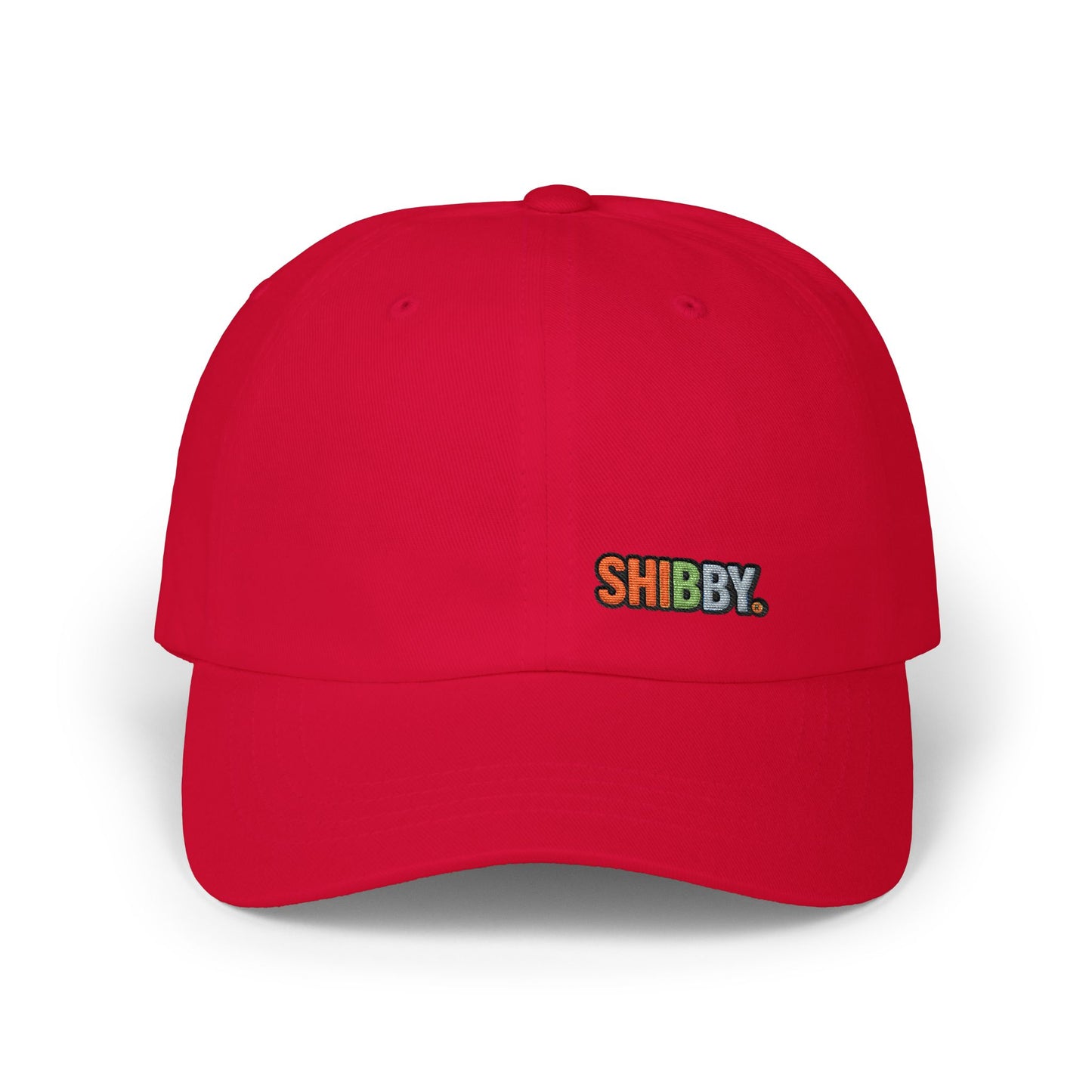 Classic Dad Cap — Embroidered "SHIBBY" Color-Block Logo Hat