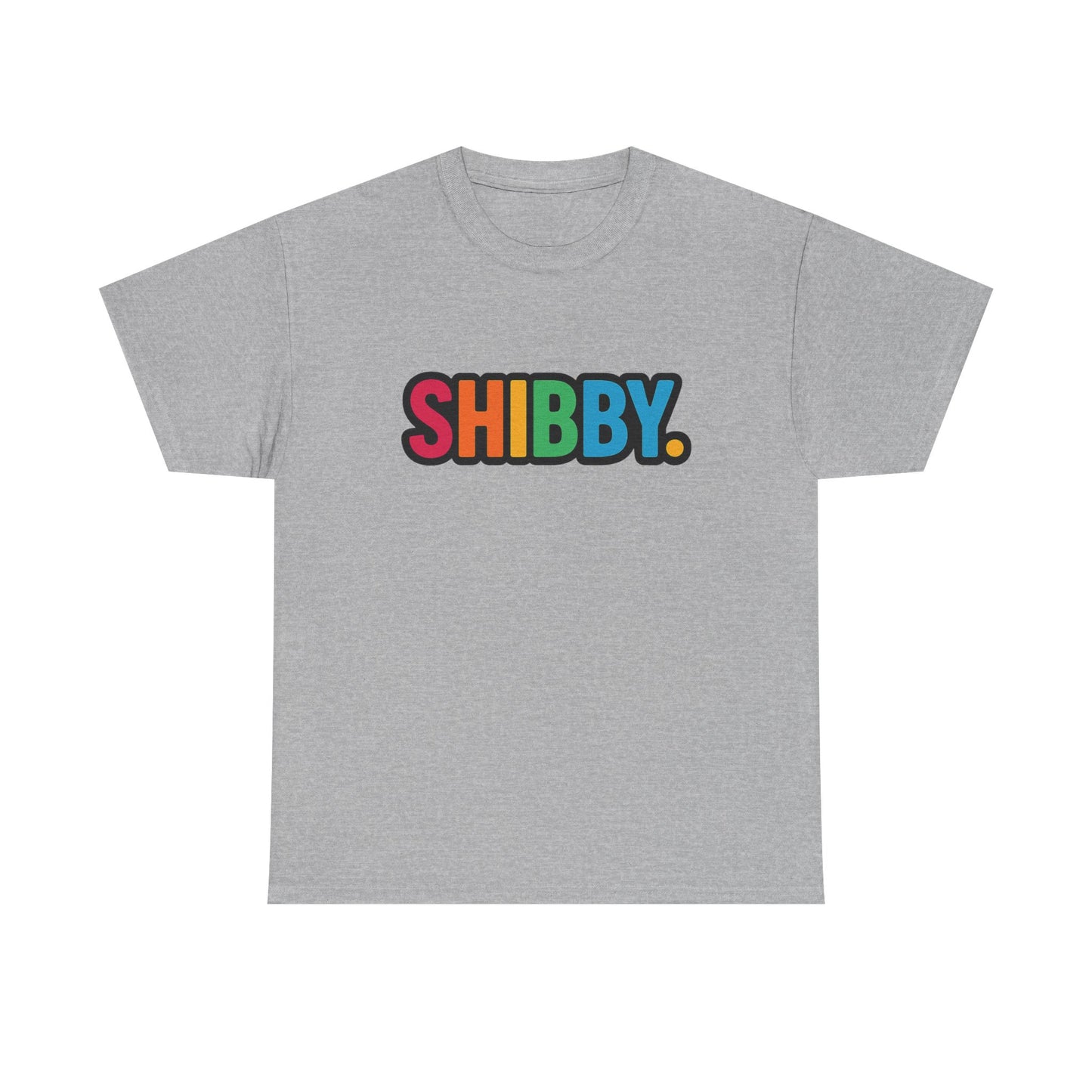 Shibby Rainbow Logo Tee — Retro Colorful Graphic T‑Shirt