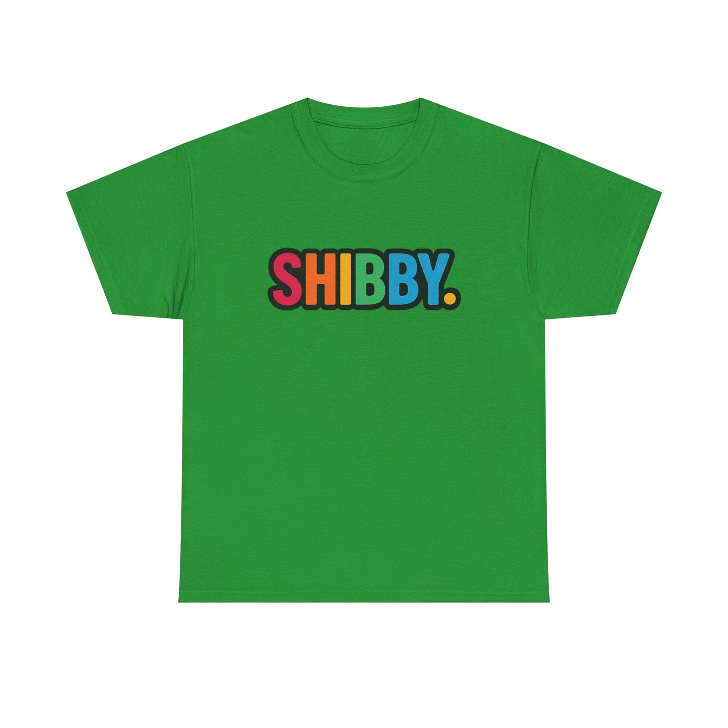 Shibby Rainbow Logo Tee — Retro Colorful Graphic T‑Shirt