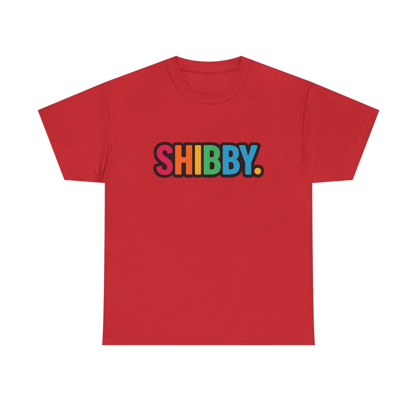 Shibby Rainbow Logo Tee — Retro Colorful Graphic T‑Shirt