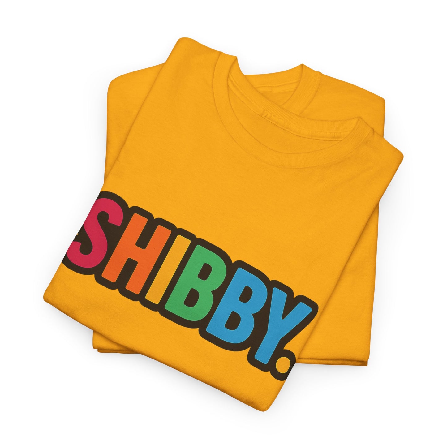 Shibby Rainbow Logo Tee — Retro Colorful Graphic T‑Shirt