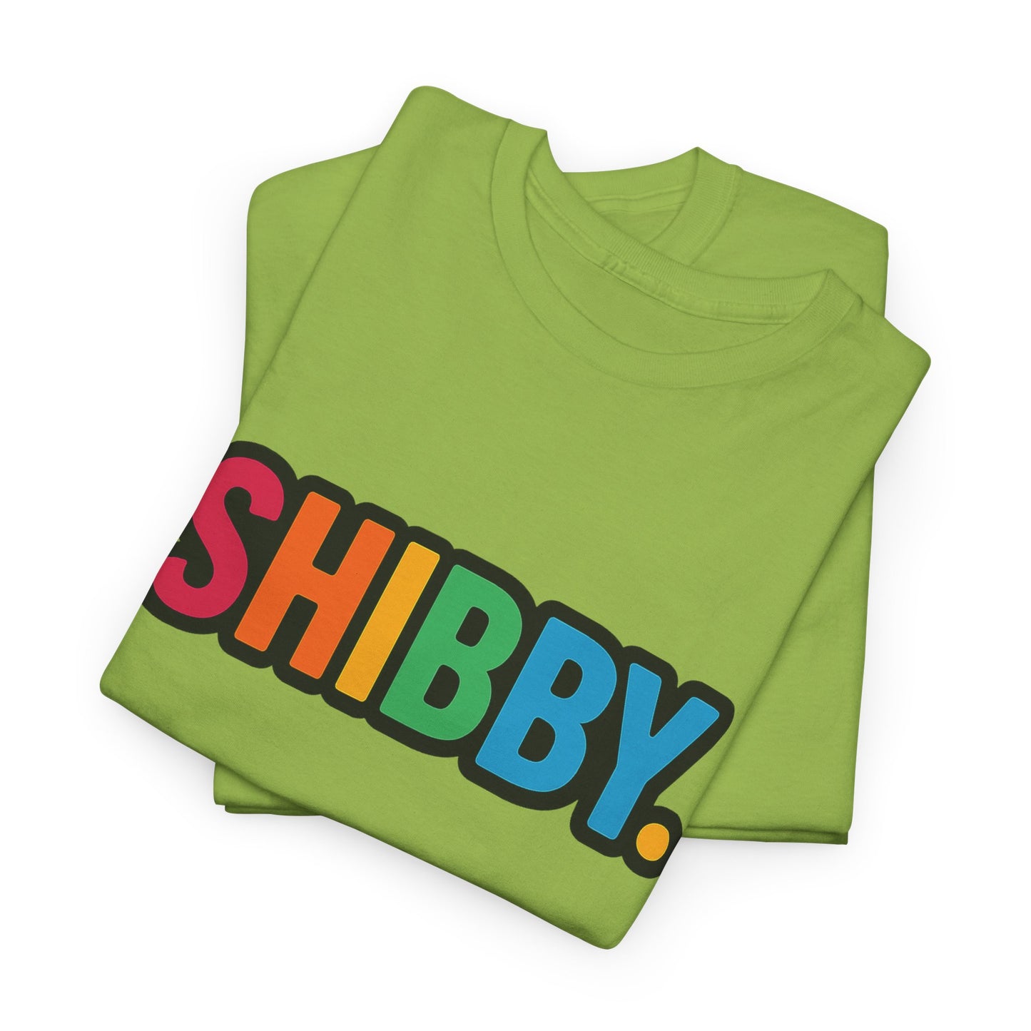 Shibby Rainbow Logo Tee — Retro Colorful Graphic T‑Shirt