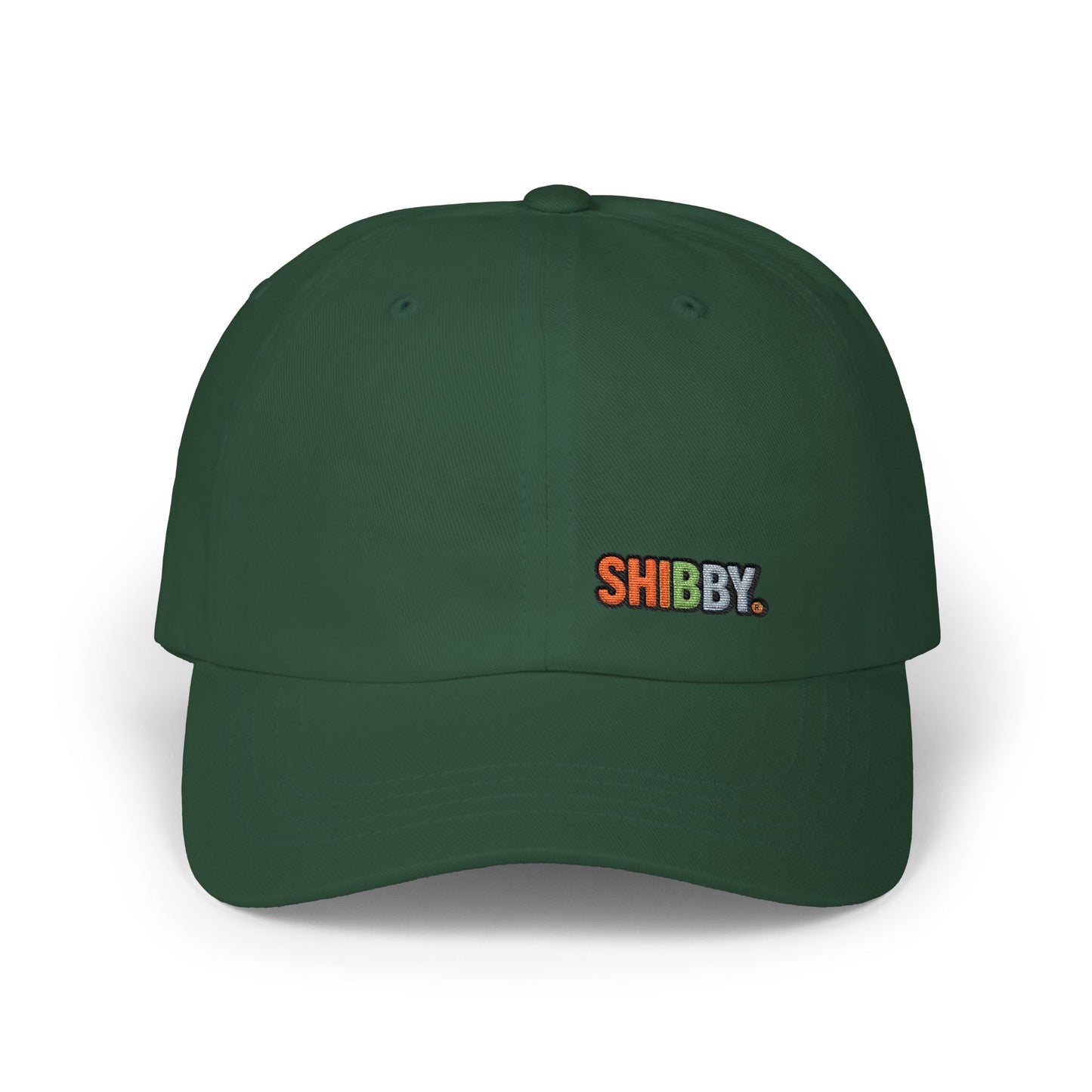 Classic Dad Cap — Embroidered "SHIBBY" Color-Block Logo Hat