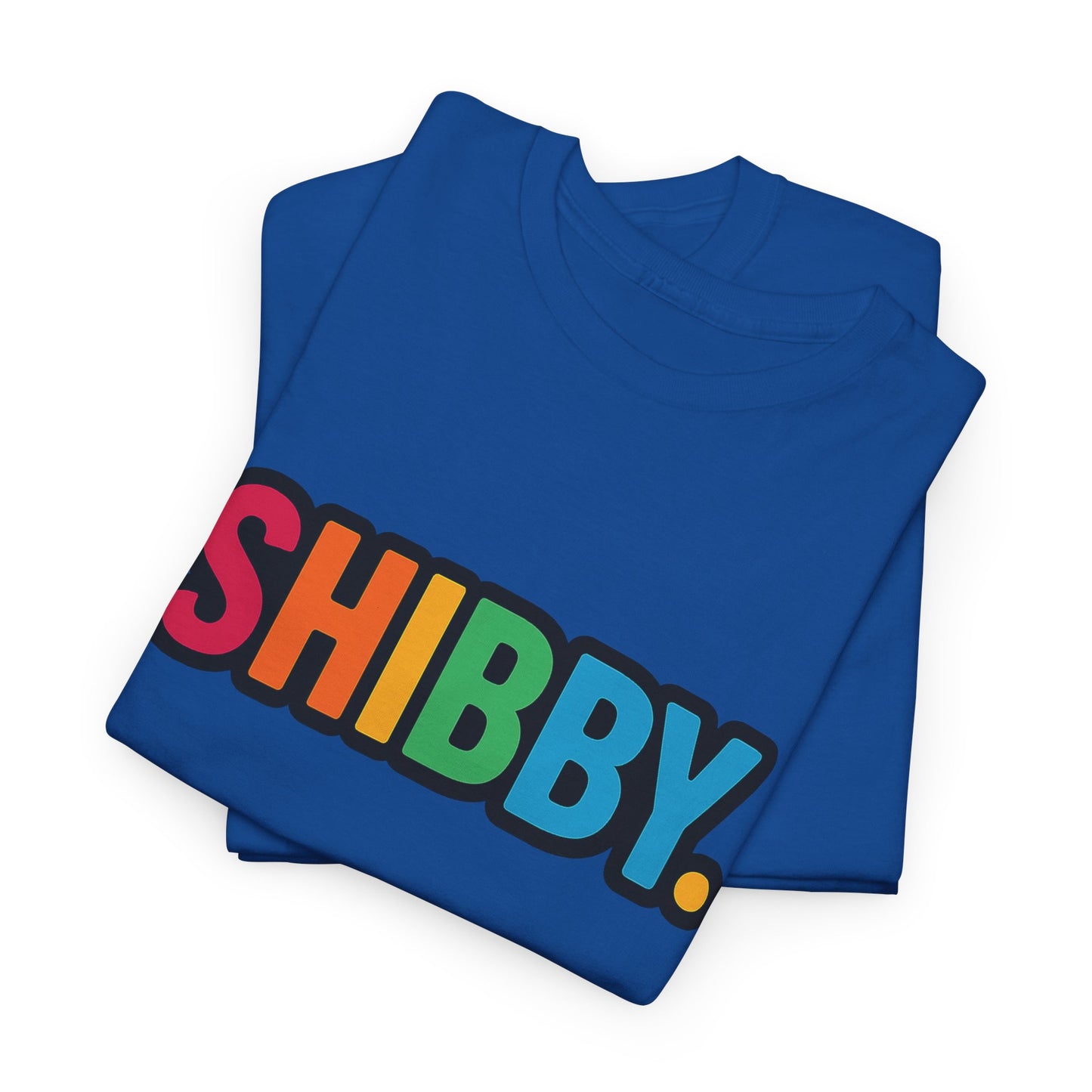 Shibby Rainbow Logo Tee — Retro Colorful Graphic T‑Shirt