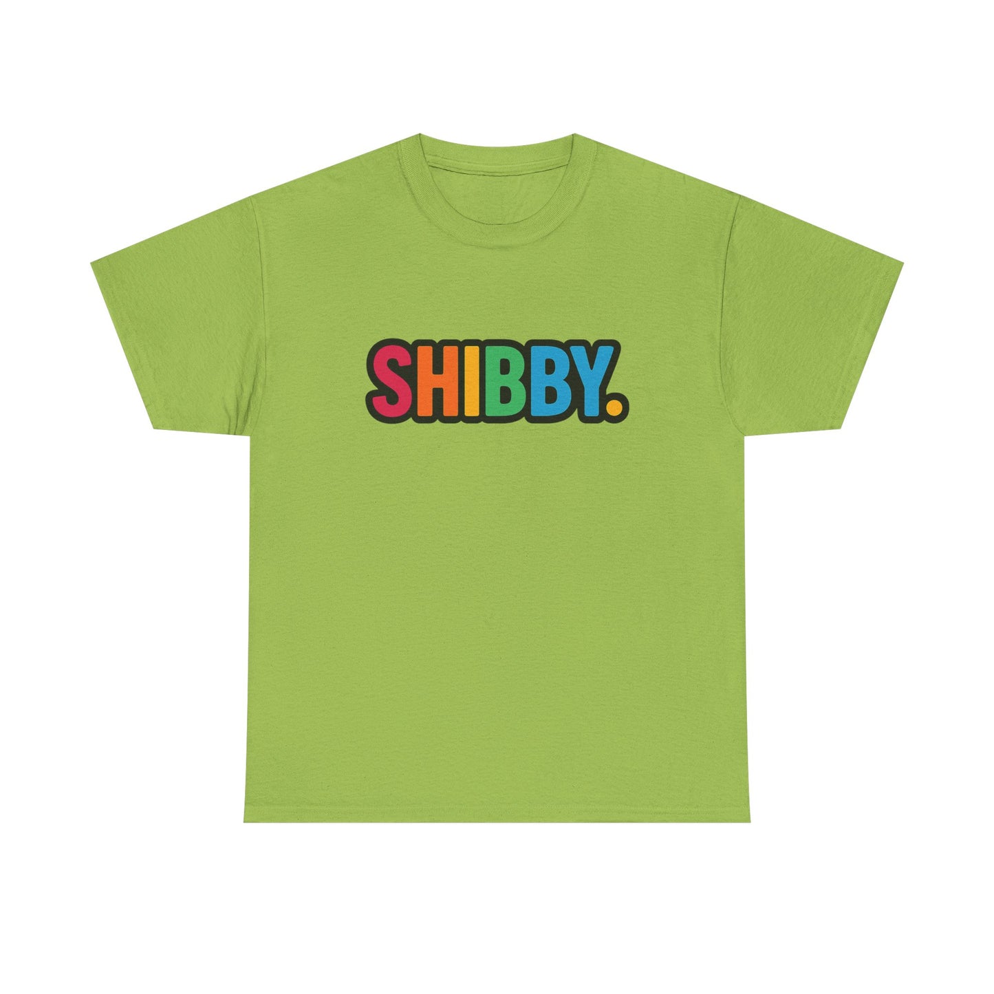 Shibby Rainbow Logo Tee — Retro Colorful Graphic T‑Shirt