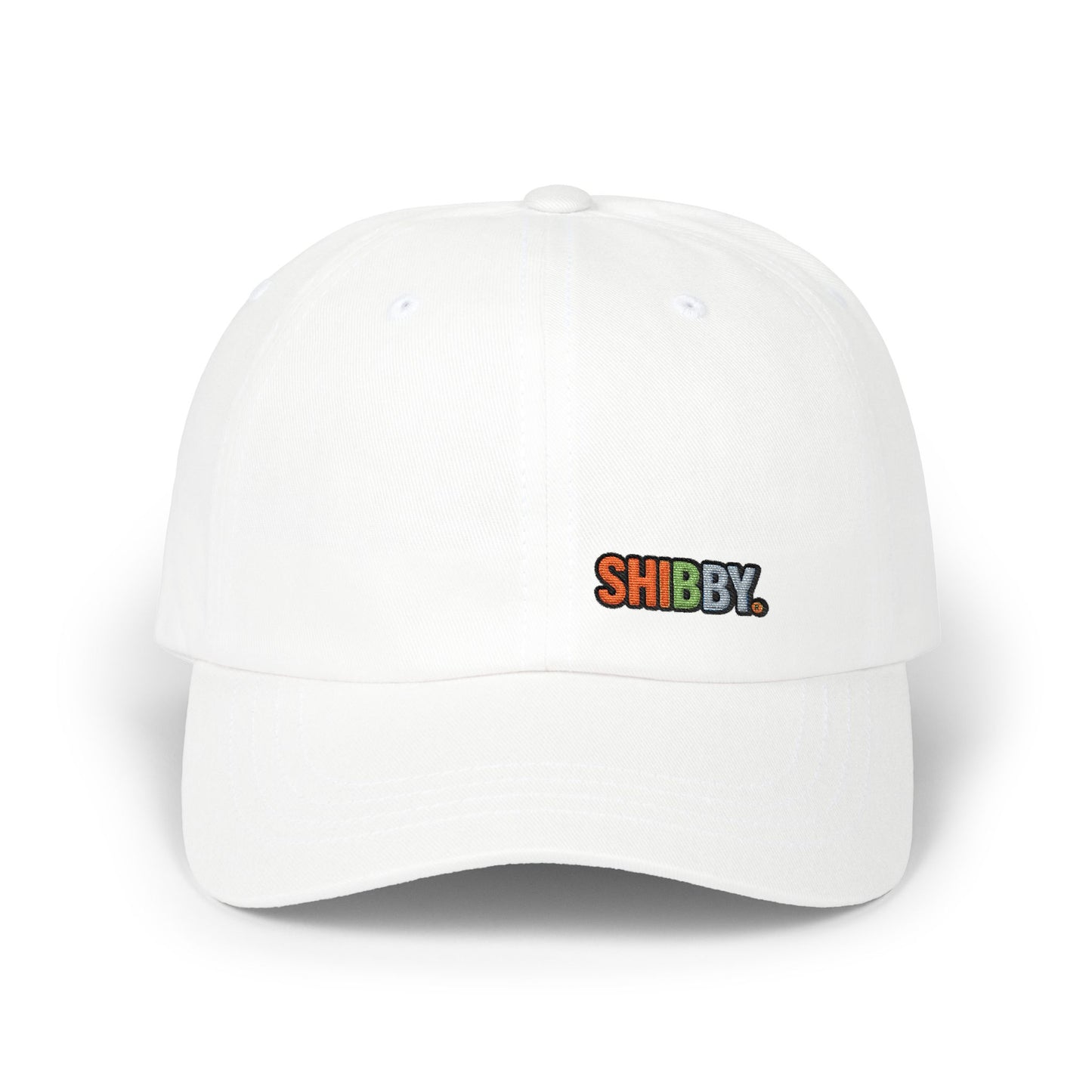 Classic Dad Cap — Embroidered "SHIBBY" Color-Block Logo Hat
