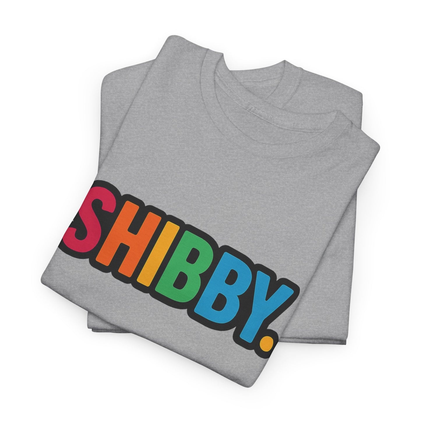 Shibby Rainbow Logo Tee — Retro Colorful Graphic T‑Shirt