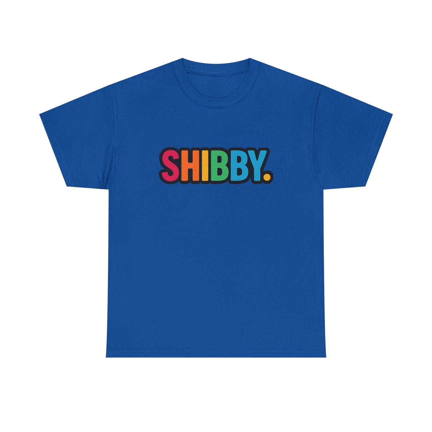 Shibby Rainbow Logo Tee — Retro Colorful Graphic T‑Shirt